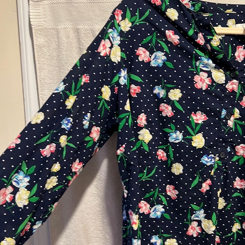 Talbots 2X Floral Top